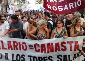 Fuimos miles en la marcha contra el ajuste en Rosario