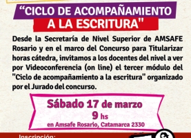 Videoconferencia: Ciclo de Acompañamiento a la escritura