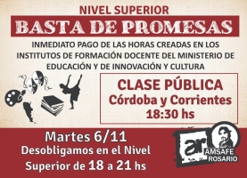 Clase Pública por el pago de las horas 