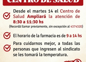 Atención del Centro de Salud Luis Lescano