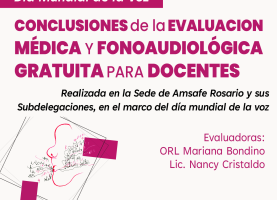 Conclusiones de la Evaluación Médica Fonoaudiológica por el Día Mundial de la Voz.