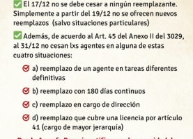 Atención continuidad de reemplazantes