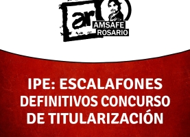 IPE: Escalafones Definitivos Concurso de Titularización