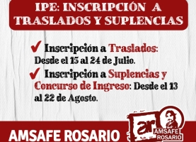 IPE: Inscripción a Traslados y Suplencias.