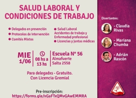 Jornada de Formación: Salud Laboral y Condiciones de Trabajo