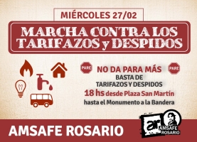 Marcha contra los Tarifazos y Despidos