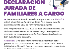 Declaración Jurada de Familiares a Cargo