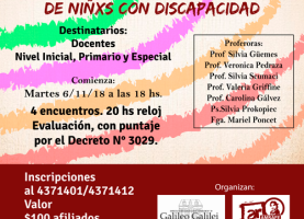 Curso de formación: Desafíos de la inclusión educativa de niñxs con discapacidad