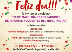 28 de Mayo: Día de los Jardines de Infantes y Docentes de Nivel Inicial