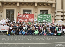 Concentración de AMSAFE Rosario y ATE Rosario