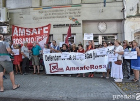 Amsafe Rosario concentró frente a la Caja de Jubilaciones 