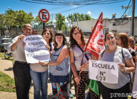 Concentración en el Ministerio de Educación por condiciones edilicias