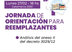 Jornada de orientación para reemplazantes