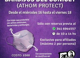 Barbijos del Conicet para Afiliadxs (Athom Protect)