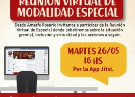 Reunión Virtual de Modalidad Especial