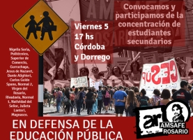 Concentración en defensa de la educación pública