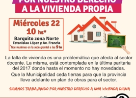 Intervención Cultural por nuestro derecho a la vivienda propia