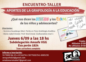 Encuentro - taller : Aportes de la grafología a la educación