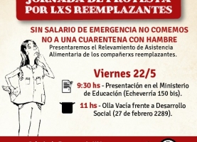 Jornada de protesta por lxs reemplazantes