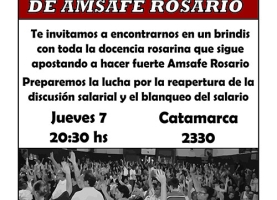 Festejo de asunción de la nueva Comisión Directiva de AMSAFE Rosario