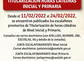 Escalafones Provisorios Titularización IPE – RM 1261/21 – Horas Cátedras