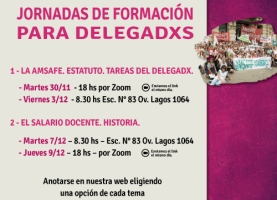 Jornadas de Formación para Delegadxs