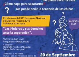 Invitamos a la charla "Las relaciones de pareja y el nuevo código civil"