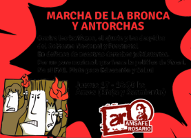 Marcha de la bronca y antorchas en Rosario