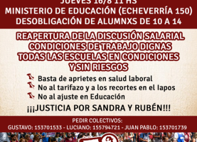 Movilización docente al Ministerio de Educación