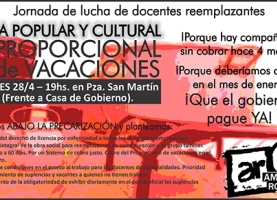 Jornada de lucha de docentes reemplazantes.