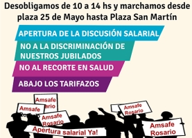 El jueves nos movilizamos con desobligación de 10 a 14