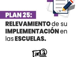 Plan 25: Reunión de la Secretaría. Relevamiento de su implementación en las escuelas.