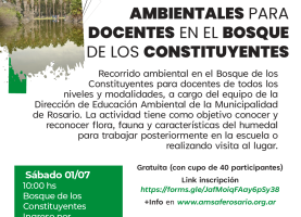 2° Recorrido Ambiental para docentes en el Bosque de Los Constituyentes