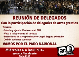 Reunión departamental de delegadxs