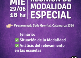 Reunión de Modalidad Especial