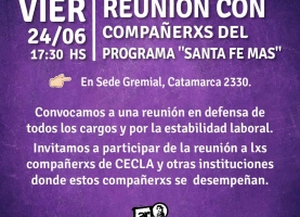 Reunión con compañerxs del programa "Santa Fe Más"