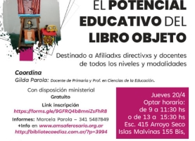 Taller: el potencial educativo del libro objeto en Arroyo Seco