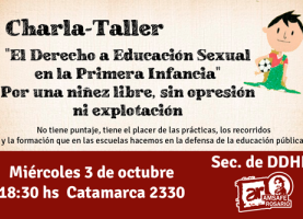 Charla taller “El derecho a Educación Sexual en la Primera Infancia”