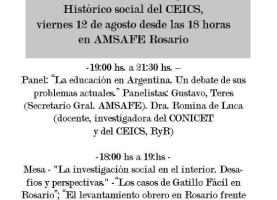 Pre-encuentro de las XI Jornadas de Investigación Histórico Social en Amsafe Rosario