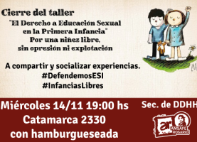 Cierre del taller “El Derecho a Educación Sexual en la Primera Infancia”