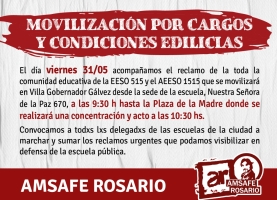 Movilización por cargos y condiciones edilicias