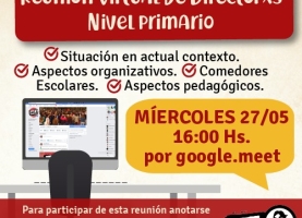 Reunión Virtual de Directorxs – Nivel Primario