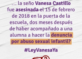 Campaña de sensibilización sobre la Ley VANESA