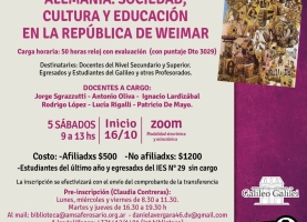 Curso de formación: Alemania: sociedad, cultura y educación en la República de Weimar