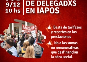 Concentración de delegadxs en IAPOS