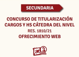 Importante: Concurso secundaria - Nuevo cronograma de ofrecimiento web