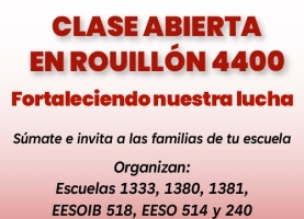 Clase abierta en Rouillón 4400. Fortaleciendo nuestra lucha