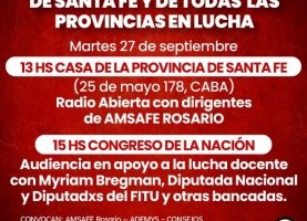 Por el triunfo de les docentes de Santa Fe y de todas las provincias en lucha