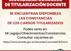 Secundaria: Concurso de titularización docente