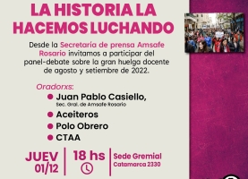 Panel debate: La historia la hacemos Luchando